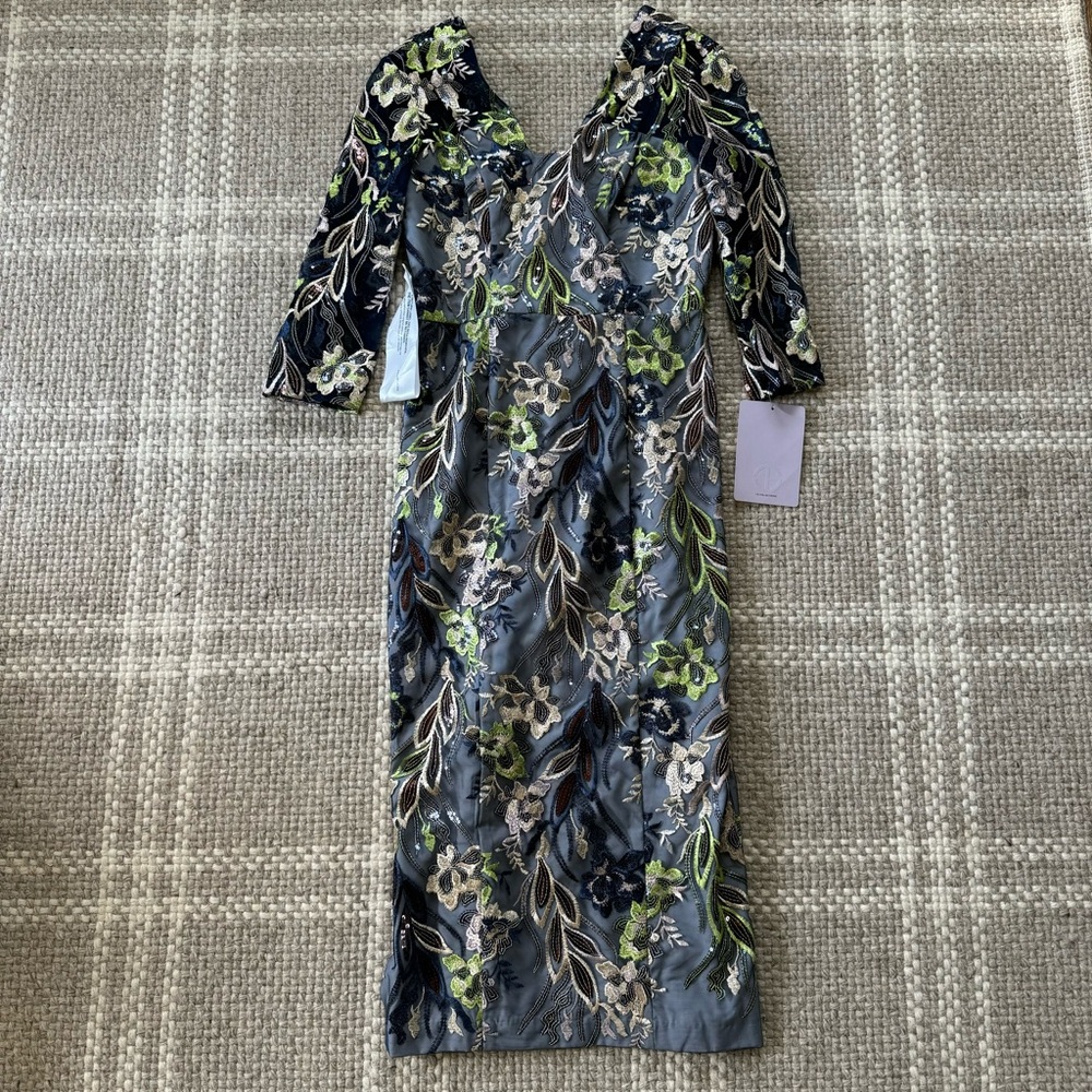 Embroidered floral Piper Midi dress by JS Collections